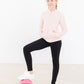 Zen Pink Full-Zip Ruffle Active Jacket