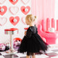 Black Shimmer 3/4 Sleeve Tutu Dress