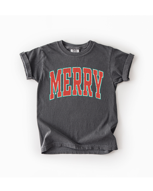 MERRY Varsity Kids Tee