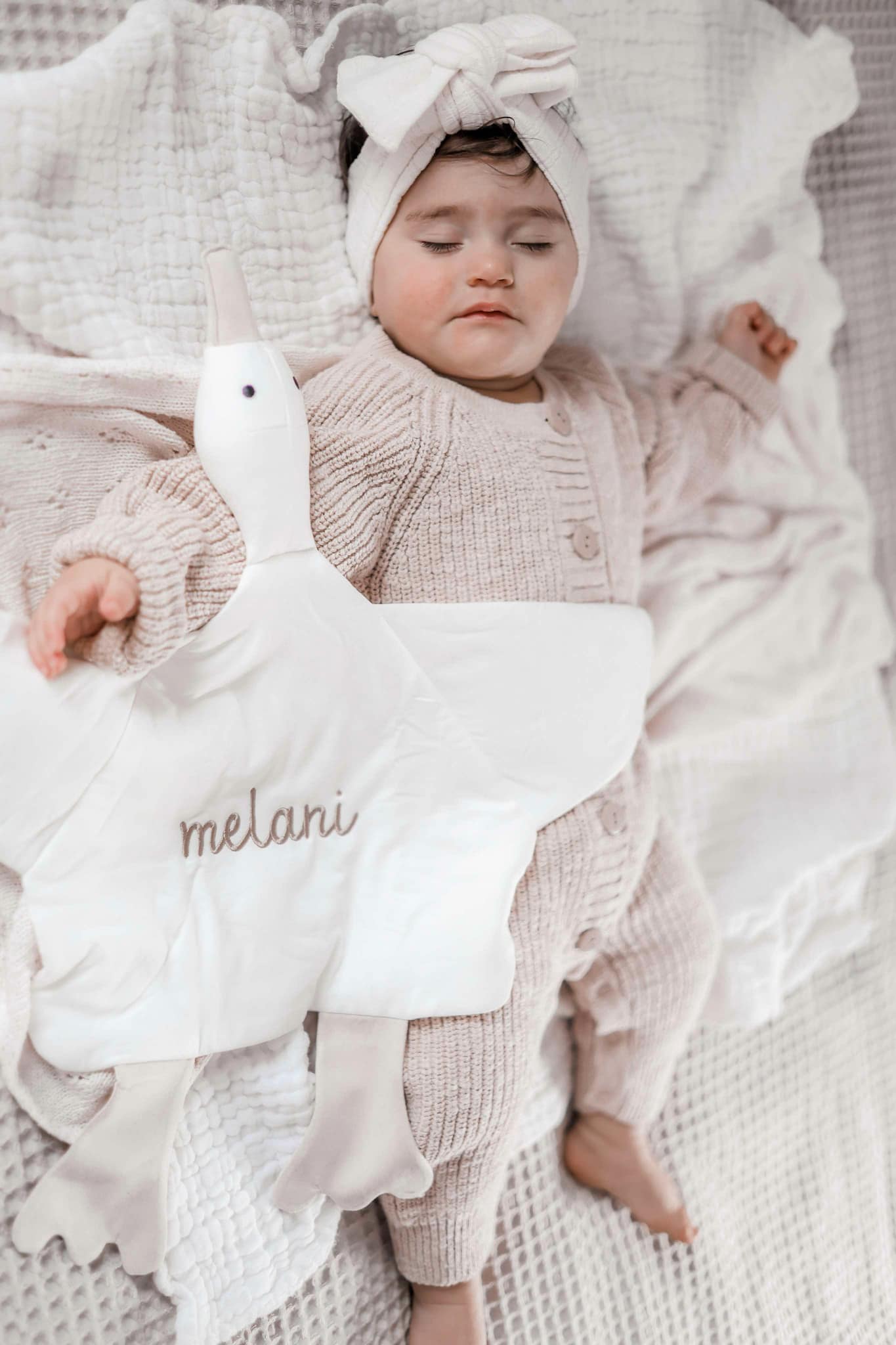 Benutzerdefinierte bestickte Bambus Ente Lovey - XL Plüsch