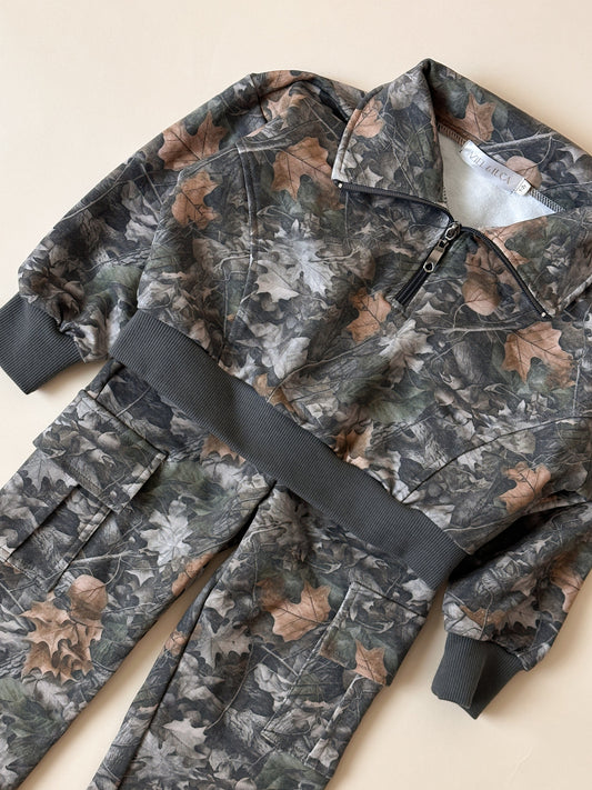 Camo Kids Half Zip