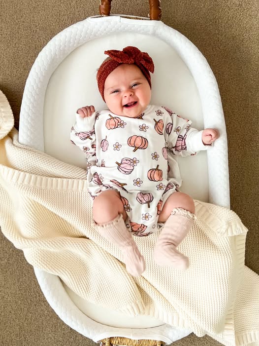 Pastel Pumpkins Bamboo Bubble Romper