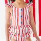 Spangled Stripes | Star Button TWO-PIECE