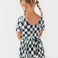 Floral Check Romper
