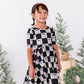 Checkered Bow | Scoop Back Dress