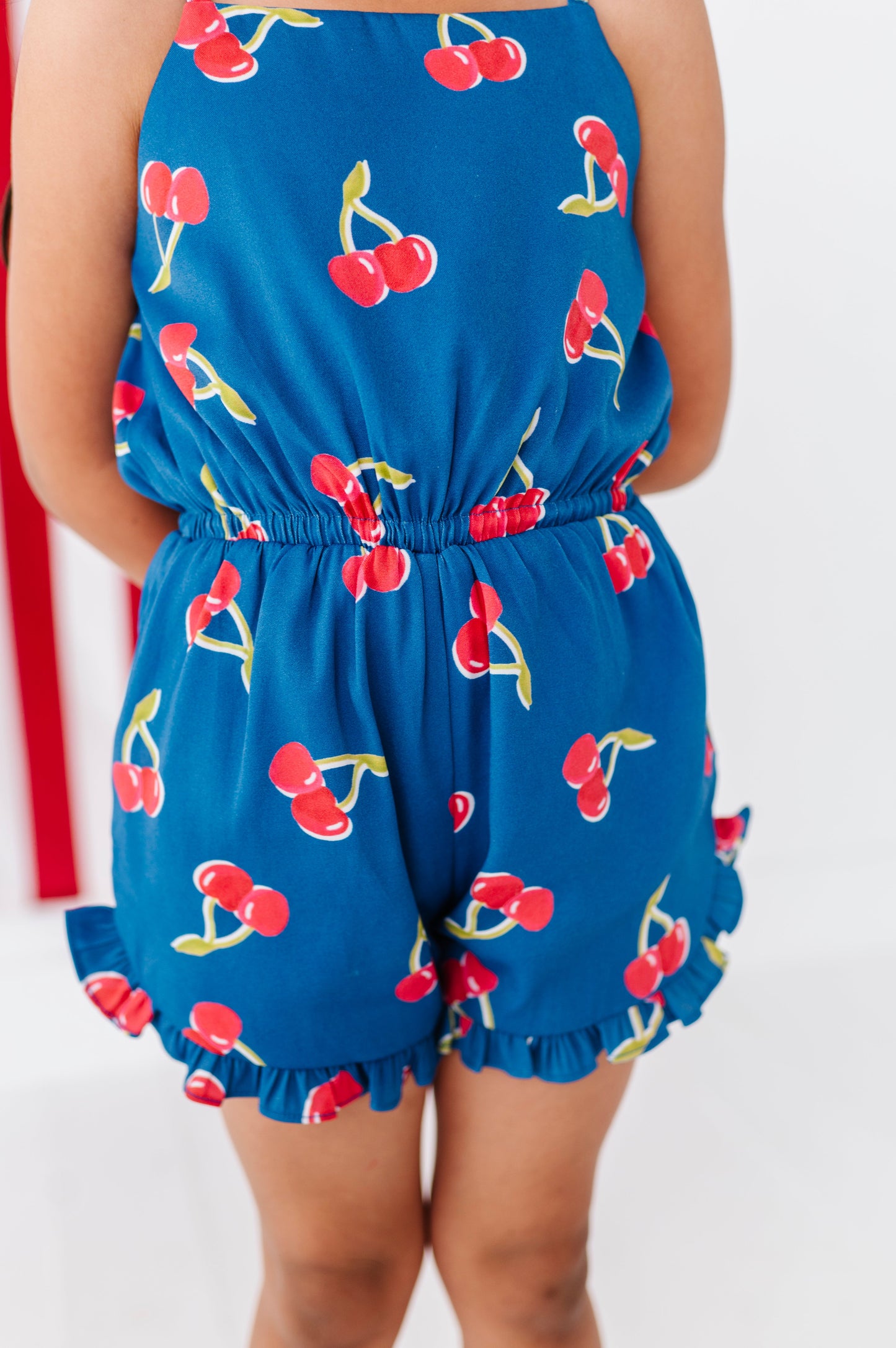 Very Cherry (NAVY) | Ruffle Romper