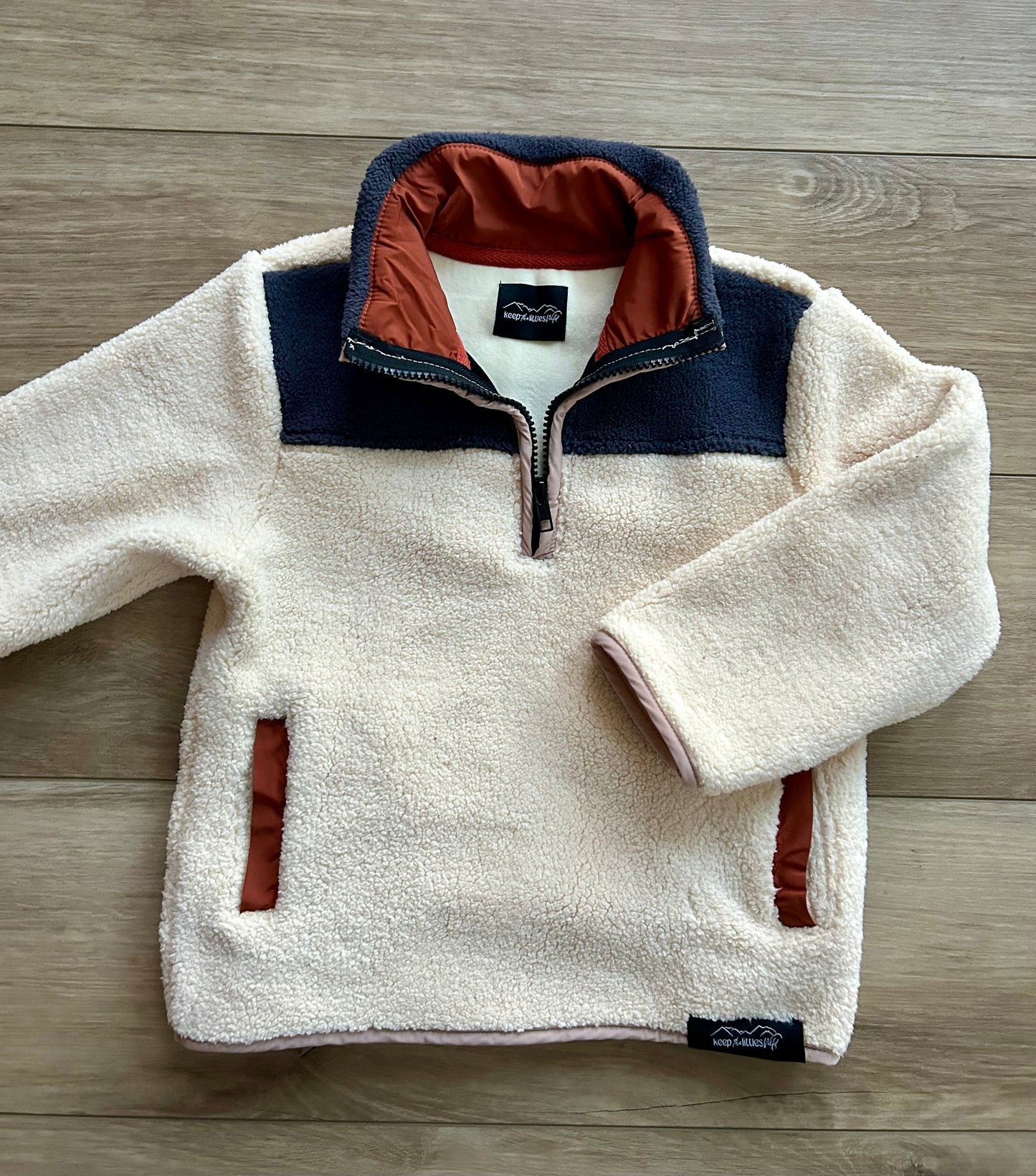 Color block Sherpa Pullover