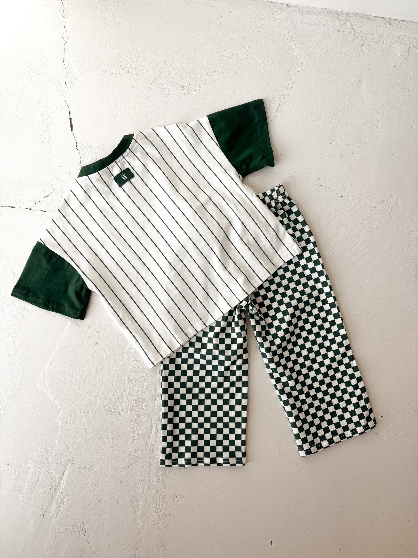 T-Shirt & Pant Set | Lucky Micro Check