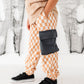 Taupe Check | CARGO JOGGERS