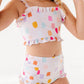 Painted Dotty: Ruffle Bandeau TWO-PIECE