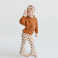 Checkered Flare Pants | Copper