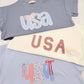Lace Floral USA 4th of July Oversized Tee or T-Shirt Bubble Romper