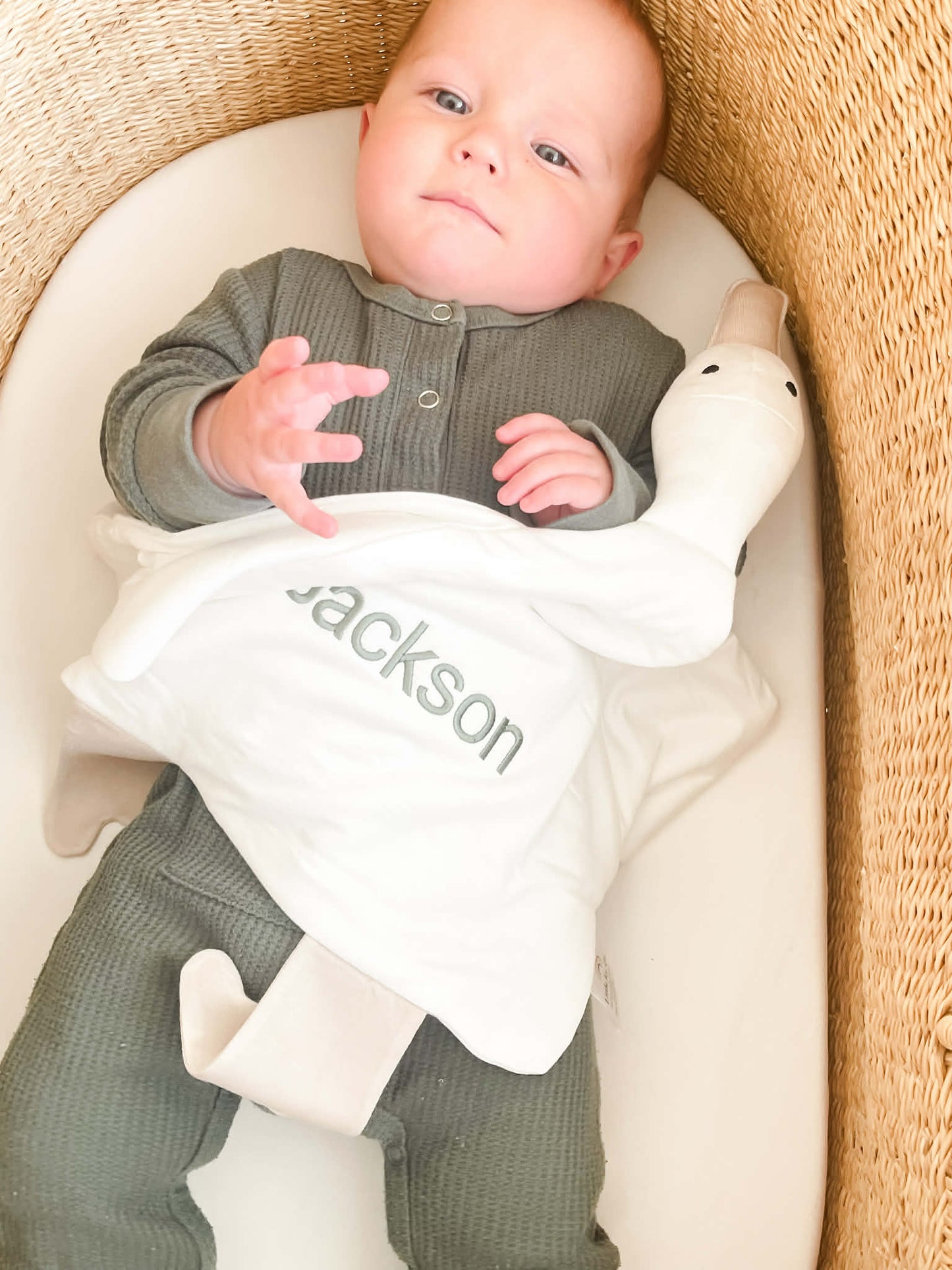 Benutzerdefinierte bestickte Bambus Ente Lovey - XL Plüsch