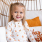 Pumpkin Posie Bamboo Pajamas for Kids - 2pc Henley Set