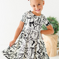 Cream Preppy Bow | Collard Twirl Dress