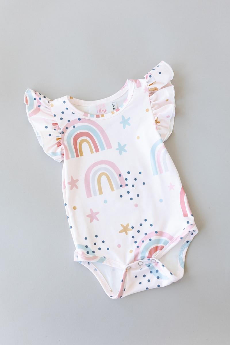 Over the Rainbow S/S Flutter Bodysuit