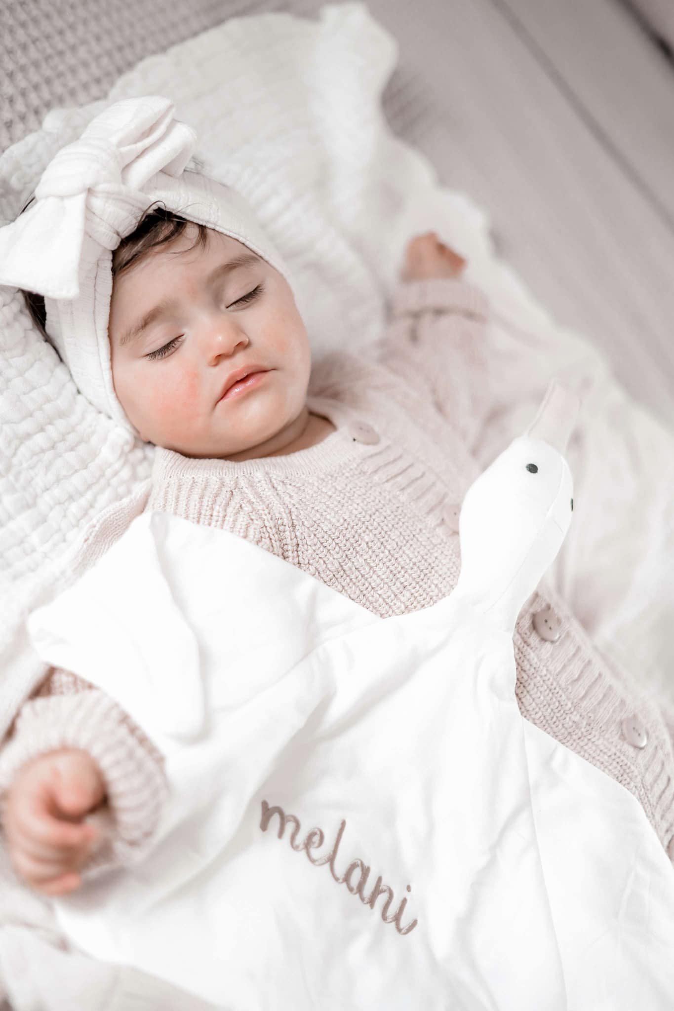 Benutzerdefinierte bestickte Bambus Ente Lovey - XL Plüsch