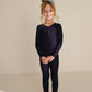 Bamboo Two Piece Pajamas | Blueberry Ribbed