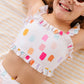 Painted Dotty: Ruffle Bandeau TWO-PIECE