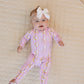 Bamboo Zip Romper | Gingham & Flowers