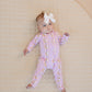 Bamboo Zip Romper | Gingham & Flowers