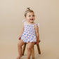 Smocked Red, White and Bows Bamboo Bubble Romper