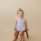 Smocked Red, White and Bows Bamboo Bubble Romper