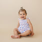 Smocked Red, White and Bows Bamboo Bubble Romper