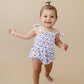 Smocked Red, White and Bows Bamboo Bubble Romper