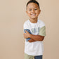 Custom Embroidery Colorblock Oversized Tee and Shorts Set