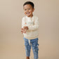 Custom Embroidered Organic Cotton Crewneck Sweatshirt - Pumpkin Letters