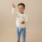 Custom Embroidered Organic Cotton Crewneck Sweatshirt - Pumpkin Letters