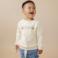 Custom Embroidered Organic Cotton Crewneck Sweatshirt - Pumpkin Letters