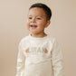 Custom Embroidered Organic Cotton Crewneck Sweatshirt - Pumpkin Letters