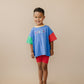 BLANK Colorblock T-Shirt Romper or Oversized Tee & Biker Set - 90s