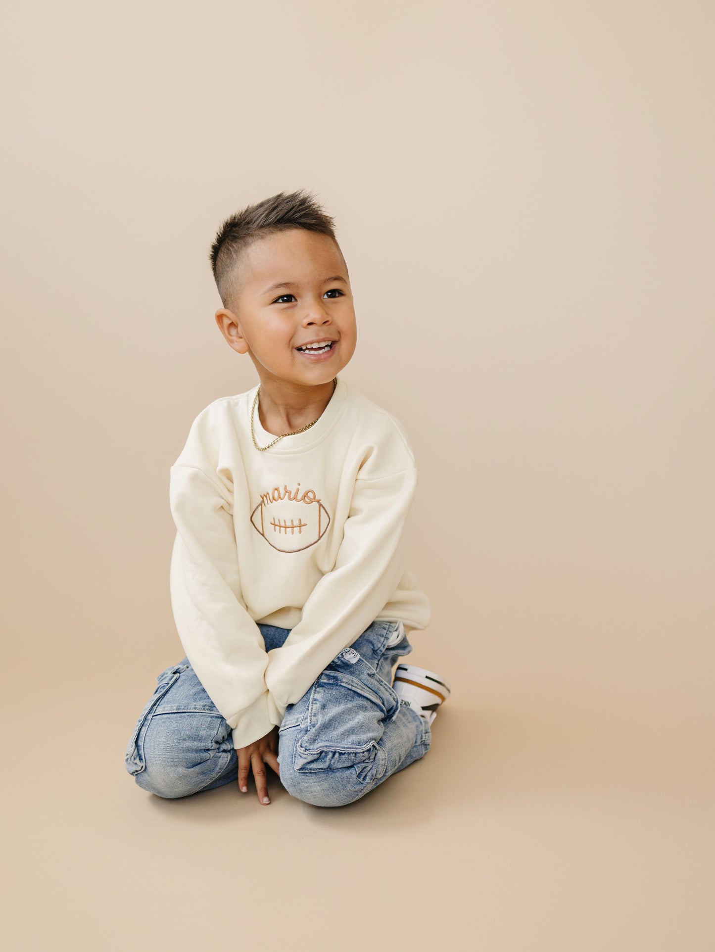 Custom Embroidered Crewneck or Sweatshirt Romper - Football