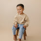 Sweatshirt mit Rundhalsausschnitt und individueller Stickerei