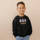 Custom Embroidered Black Halloween Sweatshirt, Tee or Bubble Romper - Ghosts