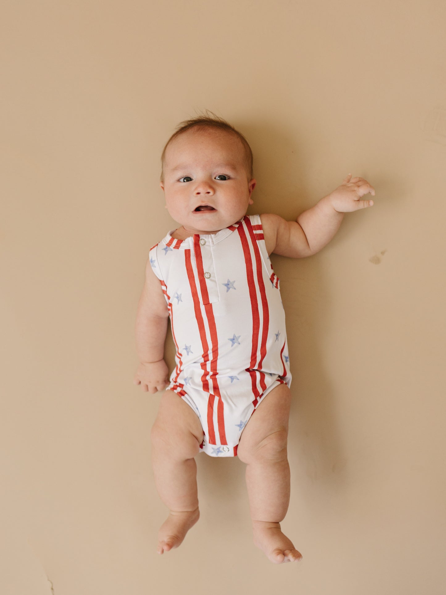 Stars & Stripes Henley Bamboo Romper