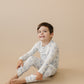 Blushing Bows – 2-teiliges Pyjama-Set aus geripptem Bambus