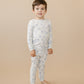 Blushing Bows – 2-teiliges Pyjama-Set aus geripptem Bambus
