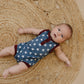 Navy Stars Henley Bamboo Romper