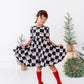 Checkered Bow | Scoop Back Dress