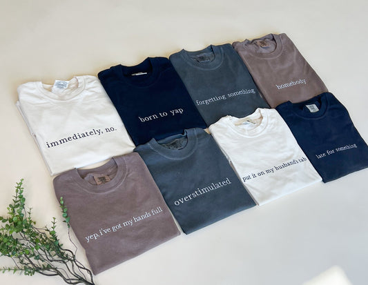 Immediately, No Embroidered T-Shirt