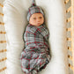 Green Plaid Bamboo Newborn Knot Hat