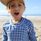 Child Rash Guard | Blue Gingham