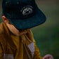 Green Rivers corduroy SnapBack hat for toddlers and youth