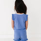 PERIWINKLE | Ruffle Tee + Shorts RIB SET