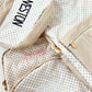 Tan Checkered Backpack