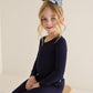 Bamboo Two Piece Pajamas | Blueberry Ribbed